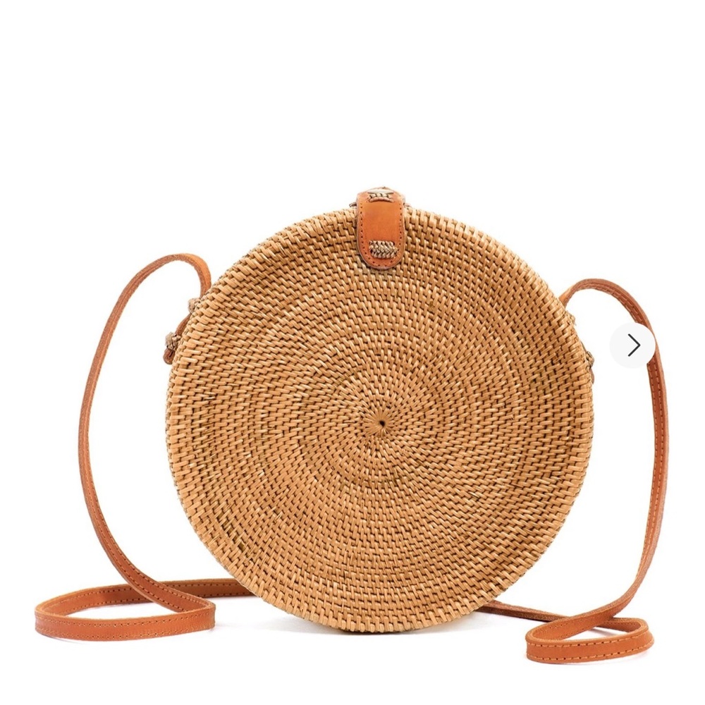 Street Level Round Rattan Bag